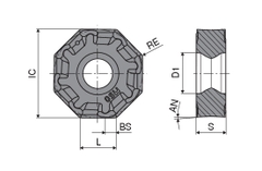 Mảnh dao phay bát giác OAKU 0605 - Ceratizit