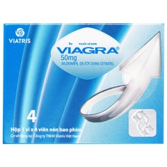 VIAGRA 50MG (HỘP 4 VIÊN) ĐIỀU TRỊ RỐI LOẠN CƯƠNG DƯƠNG