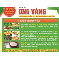 Kẹo Ong Vàng Thông Cổ, Giảm Ho Viêm Họng, Khan Tiếng