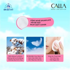 Bông Tẩy Trang CALLA Chính Hãng Bạch Tuyết Miếng Hình Tròn - Túi 120 Miếng