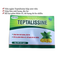 NGUYÊN HỘP 200 VIÊN KẸO NGẬM HO TEPTALISSINE (100 TÚI X 2 VIÊN)