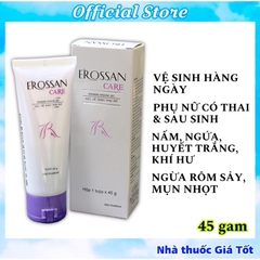 Gel Vệ Sinh Phụ Nữ Erossan Care Hỗ Trợ Làm Sạch, Khử Mùi, Huyết Trắng, Bôi Rôm Sảy, Mụn, Nấm