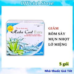 Bột Nước Mát HERBA COOL EXTRA Hỗ Trợ Thanh Nhiệt, Giải Độc, Lợi Tiểu Hộp 10 Gói