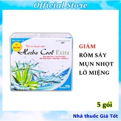 Bột Nước Mát HERBA COOL EXTRA Hỗ Trợ Thanh Nhiệt, Giải Độc, Lợi Tiểu Hộp 10 Gói