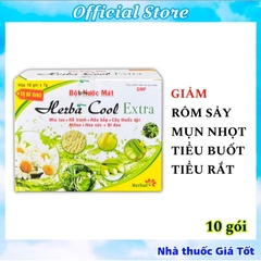 Bột Nước Mát HERBA COOL EXTRA Hỗ Trợ Thanh Nhiệt, Giải Độc, Lợi Tiểu Hộp 10 Gói