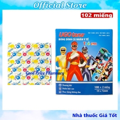 Băng Cá Nhân UGOTANA Hoạt Hình Ngộ Nghĩnh Cho Bé, Hộp 102 Miếng