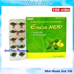 Viên Ho Xanh Euca-MDP Hỗ Trợ Giảm Ngứa Rát Cổ, Đau Họng