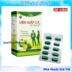 Hộp 30 Viên Giấp Cá Tất Thành Hỗ Trợ Điều Trị Trĩ, Táo Bón, Giãn Tĩnh Mạch
