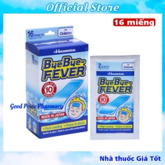 NGUYÊN HỘP MIẾNG DÁN HẠ SỐT BYEBYE FEVER DÀNH CHO TRẺ EM (HỘP 16 MIẾNG)