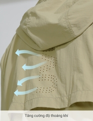Áo khoác chống nắng dã ngoại nam UV100 Suptex-REC TR AA24005