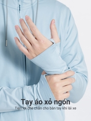 Áo khoác chống nắng nam UV100 Apex-Cool AA24087 vải cotton lụa mịn mát