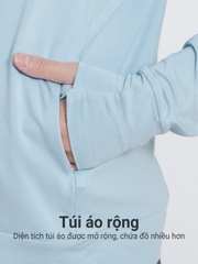 Áo khoác chống nắng nam UV100 Apex-Cool AA24087 vải cotton lụa mịn mát