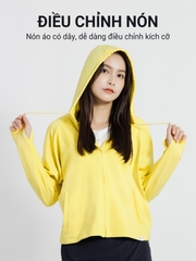 Áo khoác chống nắng nữ UV100 AA24086 cotton lụa thoáng mát