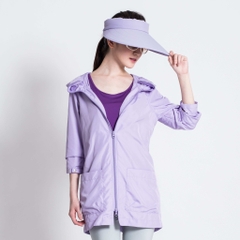 Áo khoác chống nắng nữ UV100 AA41181 dáng dài, chống bám nước
