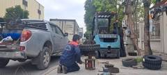 THAY LỐP XE NÂNG HOÀ BÌNH GIÁ RẺ | ÉP LỐP ĐẶC XE NÂNG HOÀ BÌNH GIÁ RẺ