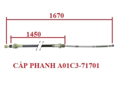 CÁP PHANH TRÁI (L1670/1450; G-K) A01C3-71701