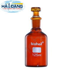 Chai thủy tinh nâu nút mài 2000ml, BLS.1104.07 hãng Biohall - Đức