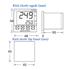 Bộ điều khiển nhiệt độ Multispan TC-443