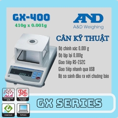 Cân điện tử - Cân kỹ thuật A&D - Dòng GX (0.001g) - Nhật Bản