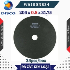 Đĩa cắt kim loại Disco WA100NB34 size 205 x 0.8 x 25.4 (mm)