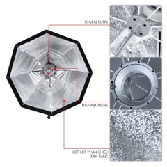 Softbox Godox dù bát giác ngàm Bowens - SB-GUE 80cm