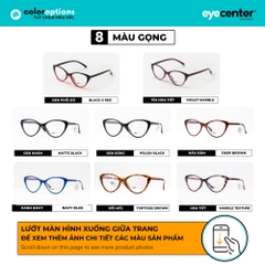 [K01] Gọng kính cận nữ chính hãng EYECENTER dáng mắt mèo nhựa dẻo chống gãy cao cấp K01 EK 2383 by Eye Center Vietnam