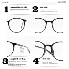 [C55] Gọng kính cận nữ chính hãng ZAC & CODY lõi thép chống gãy nhiều màu casual.55 ZC 8243 by Eye Center Vietnam
