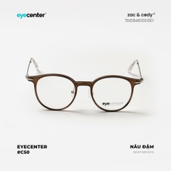 [C50] Gọng kính cận nam nữ chính hãng EYECENTER nhựa phối kim loại 83098 - 2276 by Eye Center Vietnam