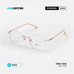 [ZA534] Gọng kính nữ không viền chất liệu Titanium chống gỉ by Eye Center Vietnam