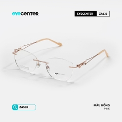 [ZA533] Gọng kính nữ không viền chất liệu Titanium chống gỉ by Eye Center Vietnam