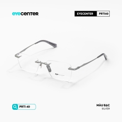 [PRTI40] Gọng kính cận nam nữ không viền chất  liệu Titanium siêu bền chống gỉ by Eye Center Viettnam