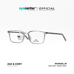 [C01][8188-7008] Gọng kính cận nam nữ chính hãng ZAC & CODY lõi thép chống gãy nhiều màu casual.01 by Eye Center Vietnam