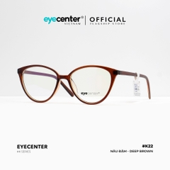 [K22] Gọng kính cận nữ chính hãng EYECENTER dáng mắt mèo nhựa dẻo chống gãy K22 EK 2360 by Eye Center Vietnam