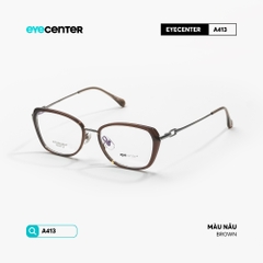 [VA413] Gọng kính cận mắt mèo nữ chất liệu nhựa phối kim loại chống gỉ by Eye Center Vietnam