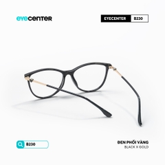 [B230] Gọng kính cận nữ mắt mèo chất  liệu nhựa phối kim loại chống gỉ by Eye Center Vietnam