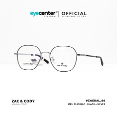 [C44] Gọng kính cận kim loại nam nữ chính hãng ZAC & CODY kim loại chống gỉ casual.44 ZC 880508 by Eye Center Vietnam