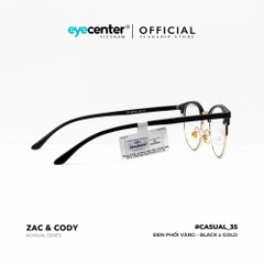 [C35][6321] Gọng kính cận nam nữ chính hãng ZAC & CODY gọng nhựa chống gãy siêu nhẹ casual.35 ZC 6214 by Eye Center Vietnam