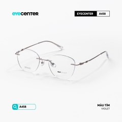 [A458] Gọng kính cận không viền TITANIUM siêu nhẹ chống gỉ by Eye Center Vietnam