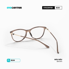 [B230] Gọng kính cận nữ mắt mèo chất  liệu nhựa phối kim loại chống gỉ by Eye Center Vietnam