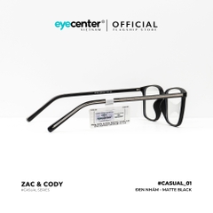 [C01][8188-7008] Gọng kính cận nam nữ chính hãng ZAC & CODY lõi thép chống gãy nhiều màu casual.01 by Eye Center Vietnam