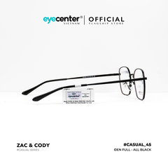 [C45] Gọng kính cận nam nữ chính hãng ZAC & CODY lõi thép chống gãy nhiều màu casual.45 ZC 880552 by Eye Center Vietnam