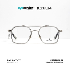 [B14] Gọng kính cận nam nữ chính hãng  ZAC & CODY kim loại chống gỉ nhiều màu thời trang original.14 ZC K0039  by Eye Center Vietnam