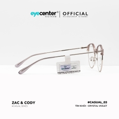 [C03] Gọng kính cận nam nữ chính hãng ZAC & CODY kim loại chống gỉ nhiều màu casual.03 2736 by Eye Center Vietnam