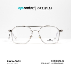 [B14] Gọng kính cận nam nữ chính hãng  ZAC & CODY kim loại chống gỉ nhiều màu thời trang original.14 ZC K0039  by Eye Center Vietnam