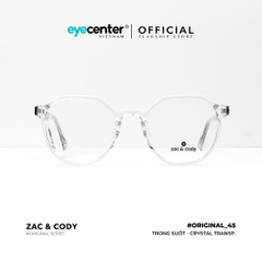 [B45] Gọng kính cận nam nữ chính hãng ZAC & CODY lõi thép chống gãy original.45 ZC K8095 by Eye Center Vietnam