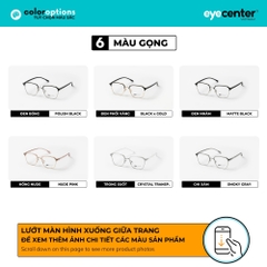 [C25]Gọng kính cận nam nữ chính hãng EYECENTER nhựa phối kim loại EC6328 by Eye Center Vietnam