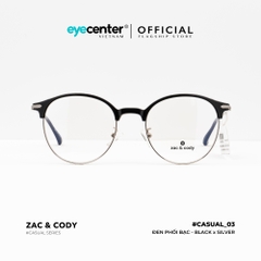 [C03] Gọng kính cận nam nữ chính hãng ZAC & CODY kim loại chống gỉ nhiều màu casual.03 2736 by Eye Center Vietnam