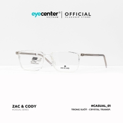 [C01][8188-7008] Gọng kính cận nam nữ chính hãng ZAC & CODY lõi thép chống gãy nhiều màu casual.01 by Eye Center Vietnam