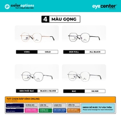 [C44] Gọng kính cận kim loại nam nữ chính hãng ZAC & CODY kim loại chống gỉ casual.44 ZC 880508 by Eye Center Vietnam