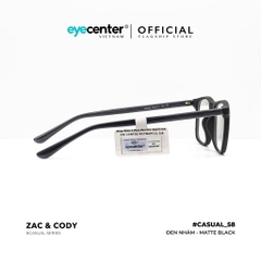 [C58] Gọng kính cận nam nữ chính hãng ZAC & CODY lõi thép chống gãy nhiều màu casual.58  ZC 82582 by Eye Center Vietnam